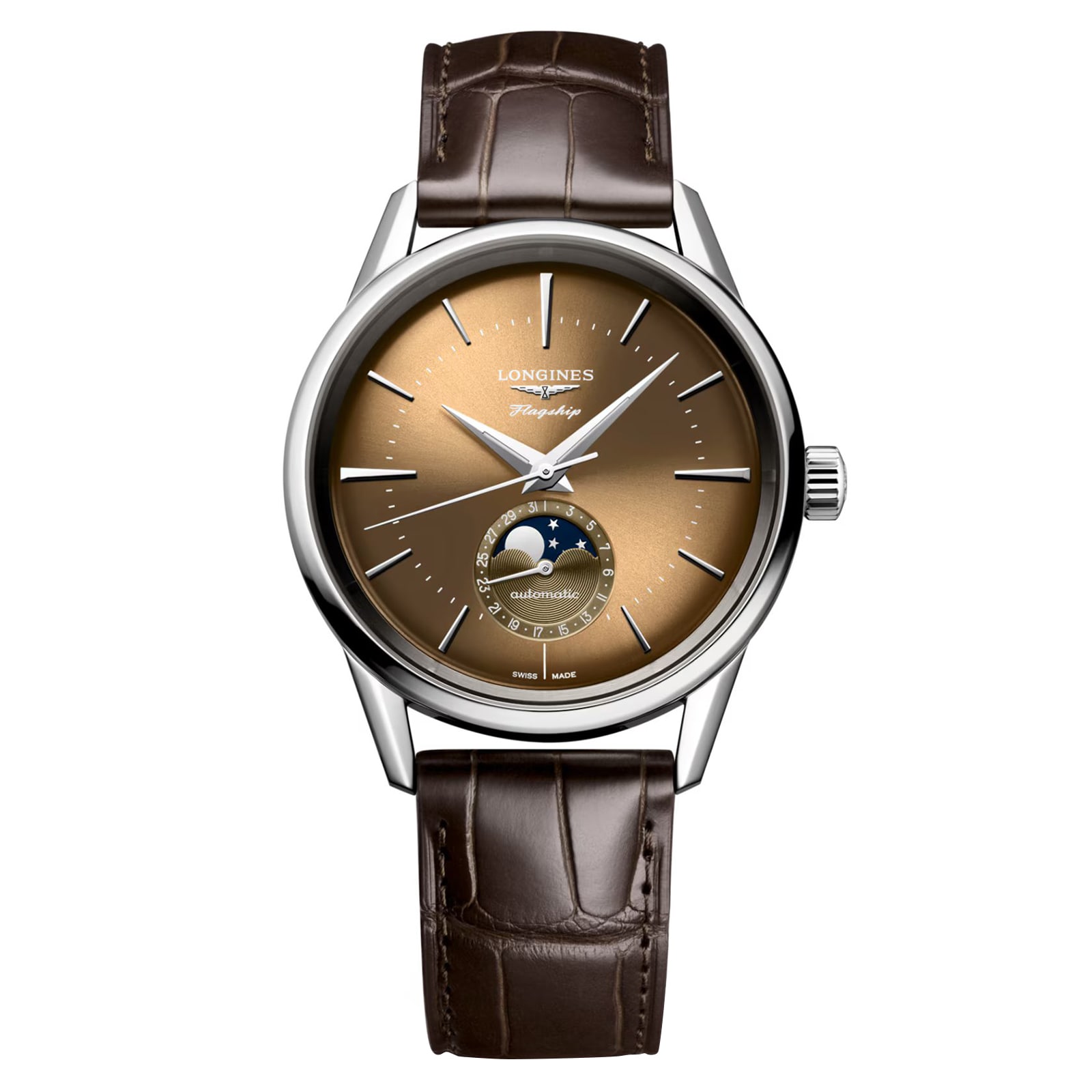 Flagship Heritage Moonphase 38.5mm Mens Watch Brown Flagship Heritage Moonphase 38.5mm Mens Watch Brown image