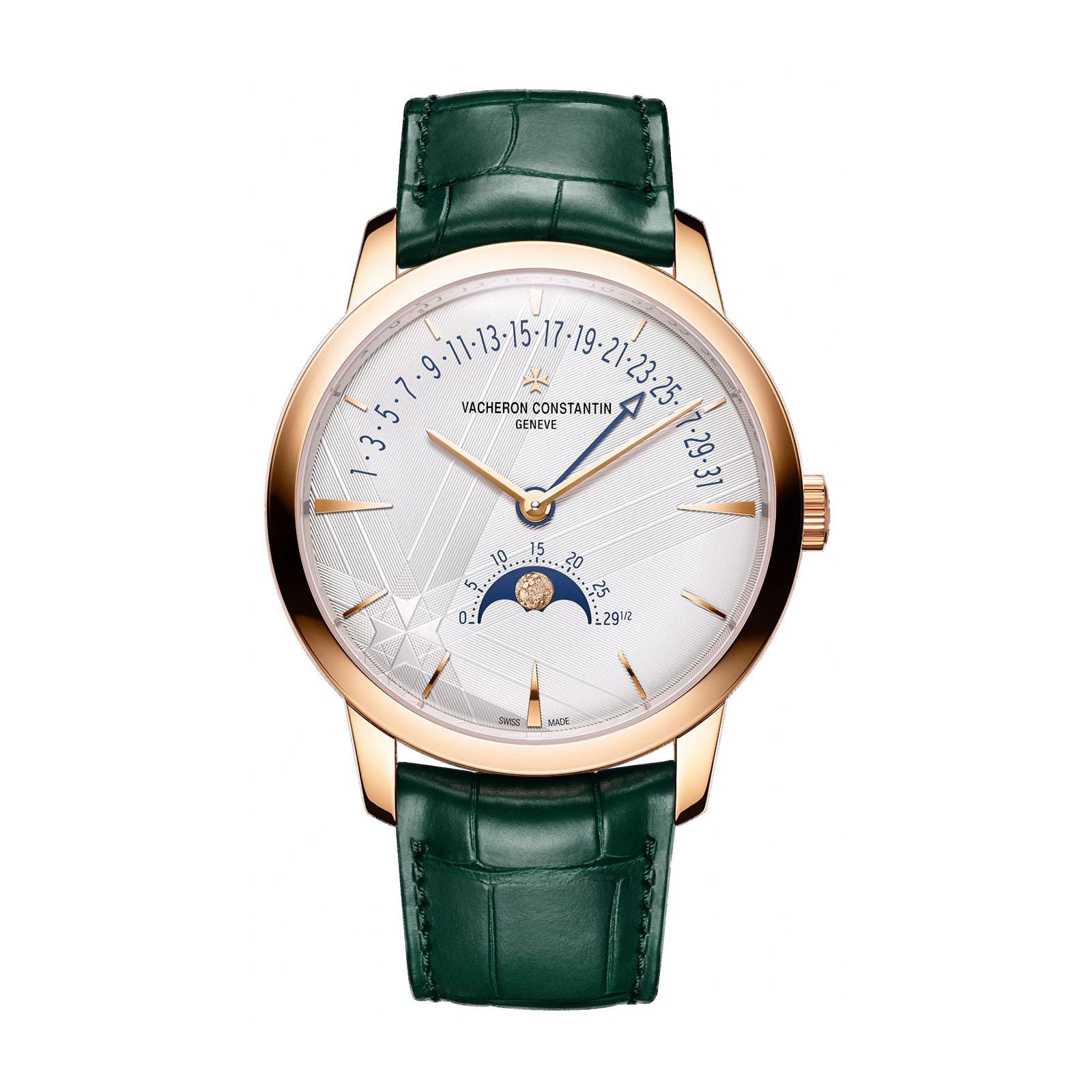 Patrimony Moon Phase Retrograde Date 42.5mm Watch Pink Gold image